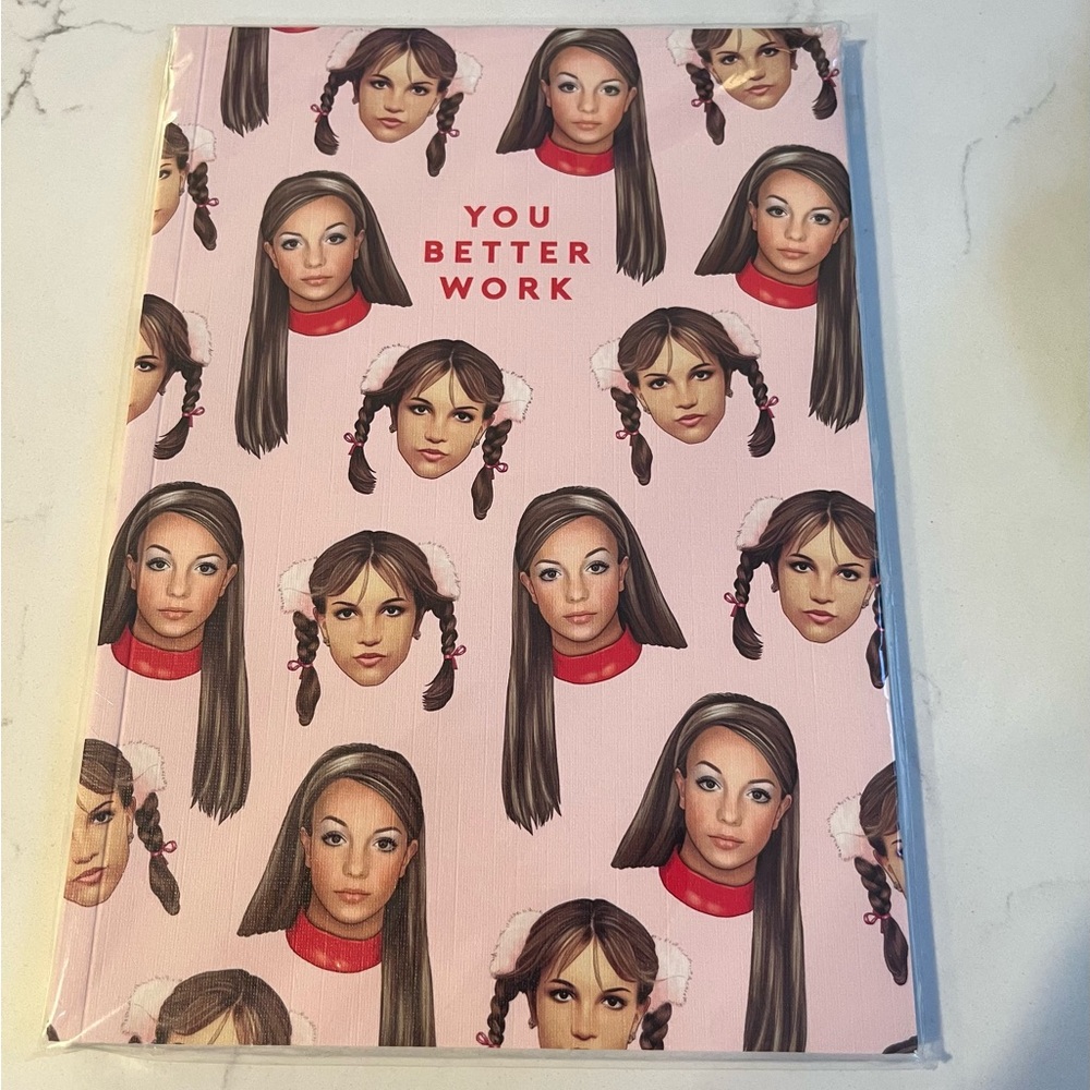 Pink Illustrated Journal with Motivational Text
